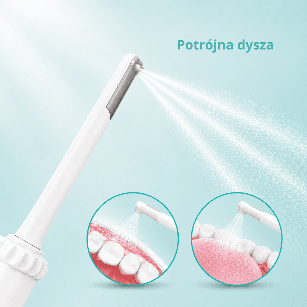 SmileFlow - irygator do pielęgnacji zębów 2 x wymienne końcówki gratis