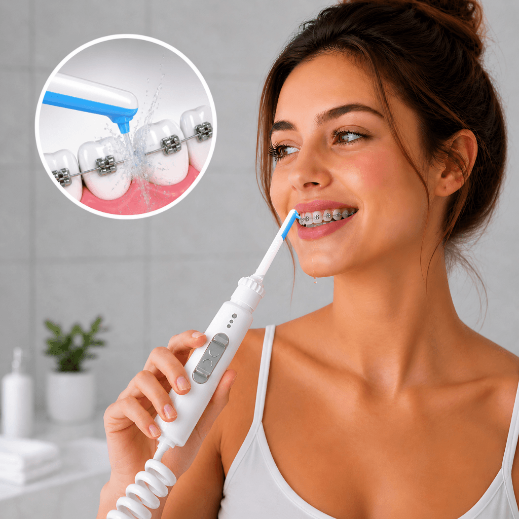 SmileFlow - irygator do pielęgnacji zębów 2 x wymienne końcówki gratis